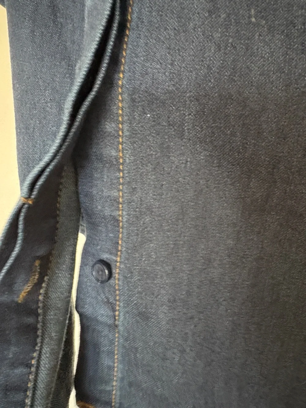 Women's Dark Blue Puff Sleeve Denim Top - Picture 2 of 8